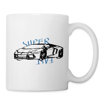 Rennauto Superfast - Tasse - Weiß - Rechts