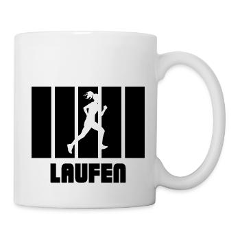 Marathon Triathlon Running joggen Biking Radfahren - Tasse - Weiß - Rechts