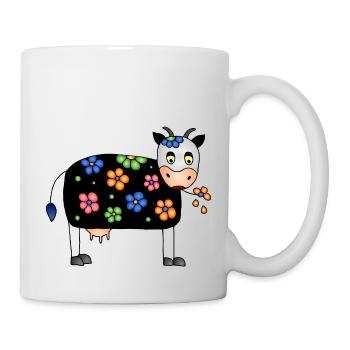 Kuh - Tasse - Weiß - Rechts