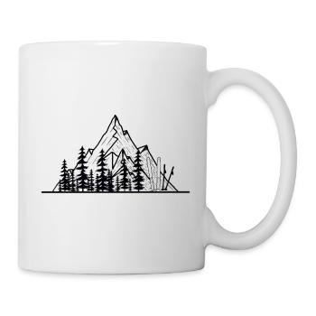 A ski trip to the mountains and nature - Mug - white - Right