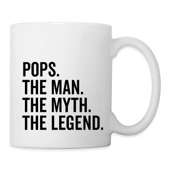Pops The Man The Myth The Legend - Tasse - Weiß - Rechts