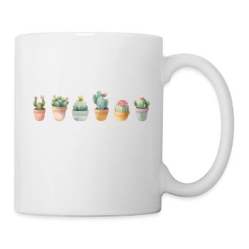 Variety of cacti for plant lovers - Mug - white - Right