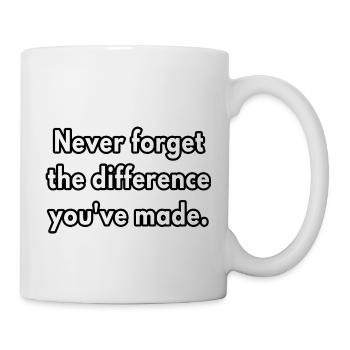Never forget the difference - dance teacher gifts - Mug - white - Right