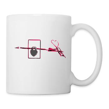 Mon coeur et ta flêche - Mug blanc - blanc - Droite