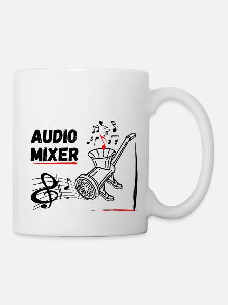 Audio-Mixer - Tasse - Weiß