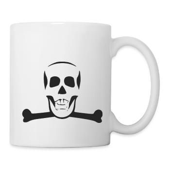Tête de mort - Mug blanc - blanc - Droite