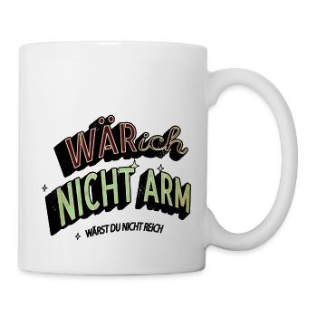silvester geldschein backpacking knaller aktie - Tasse - Weiß - Rechts