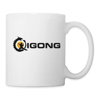 Qigong dragon noir - Mug blanc - blanc - Droite