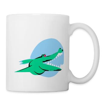 Zoco das Krokodil - Tasse - Weiß - Rechts