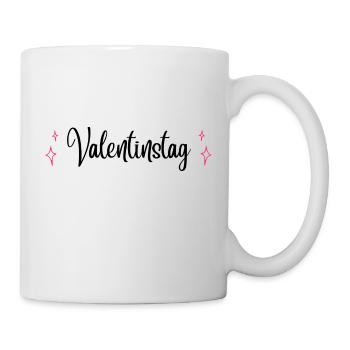 Valentinstag Motiv funkeln ,Valentinstagsgeschenk - Tasse - Weiß - Rechts