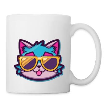 Cool cat with sunglasses - Mug - white - Right
