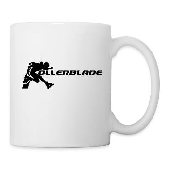 rollerblader silhouette black - Mug - white - Right