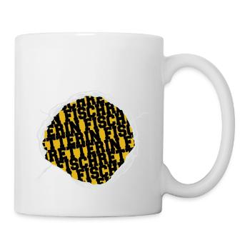 tierschutz angeln and bier angler humor dobermann - Tasse - Weiß - Rechts