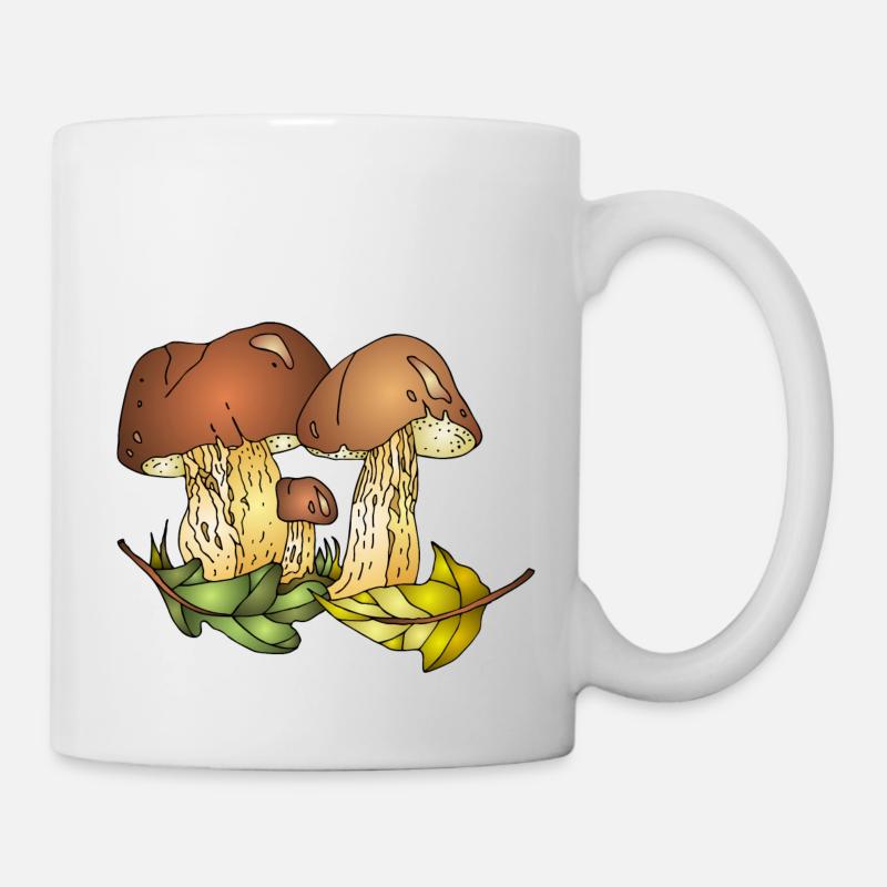 Pilze - Tasse - Weiß