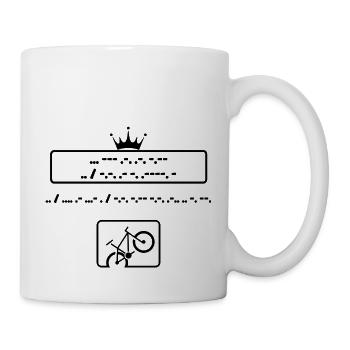 T shirt Sorry I can't i have cycling EN morse - Mug blanc - blanc - Droite