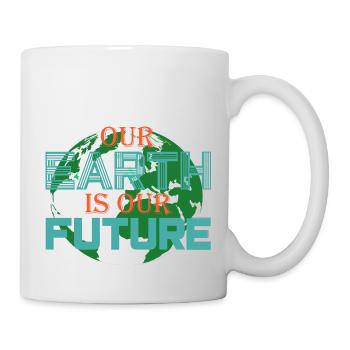 Save the earth - Tasse - Weiß - Rechts