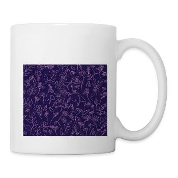 Delicate flower pattern - Mug - white - Right