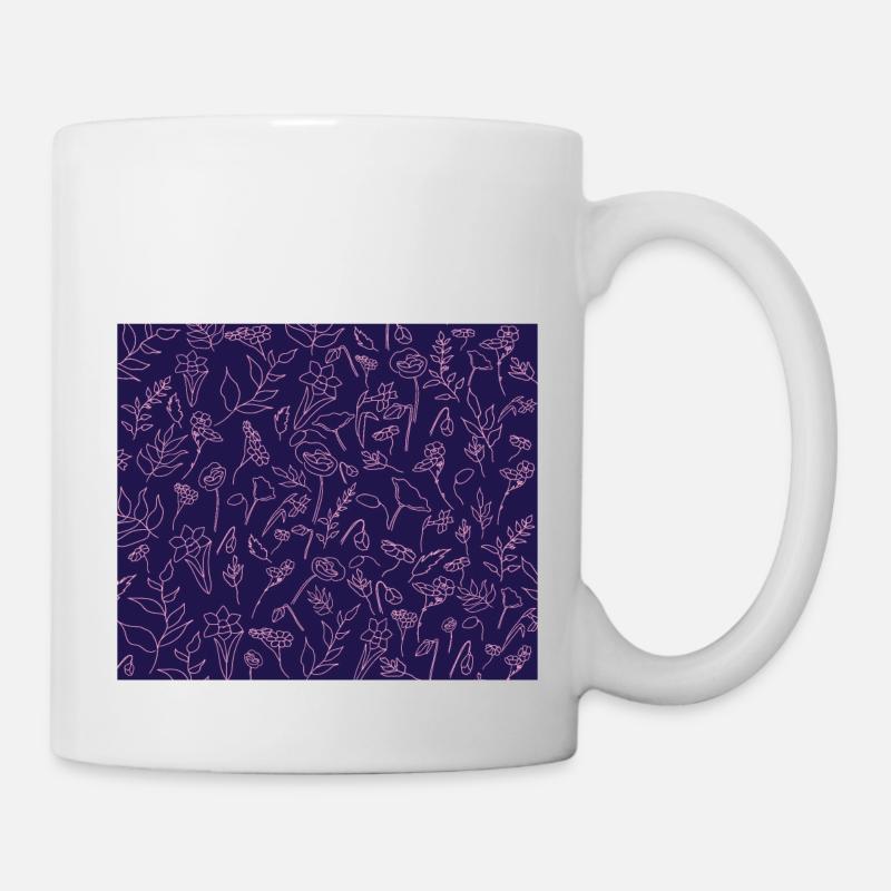 Delicate flower pattern - Mug - white