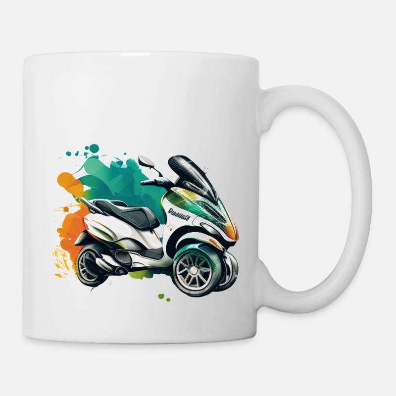 Scooter 3 roues MP3 ⭐⭐⭐ - Mug blanc - blanc