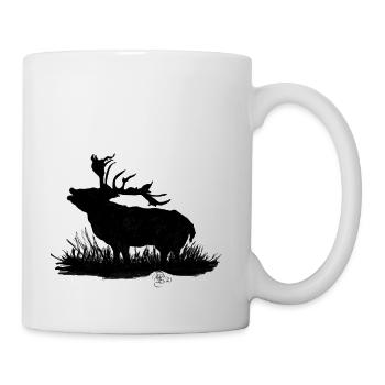 Cerf burling - Mug blanc - blanc - Droite