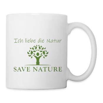 SAVE NATURE - Ich liebe die Natur - Tasse - Weiß - Rechts