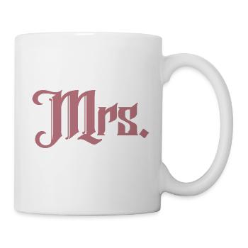 Mrs. Matching Couple Engagement Wedding Honeymoon - Mug - white - Right