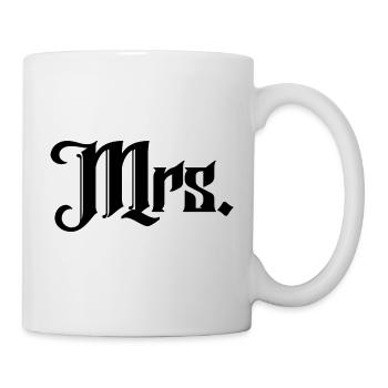 Mrs. Matching Couple Engagement Wedding Honeymoon - Mug - white - Right