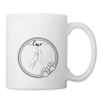Love of animals, Give Paw - Mug - white - Right