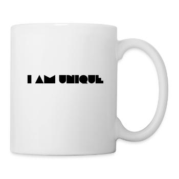 I AM UNIQUE black full - Tasse - Weiß - Rechts