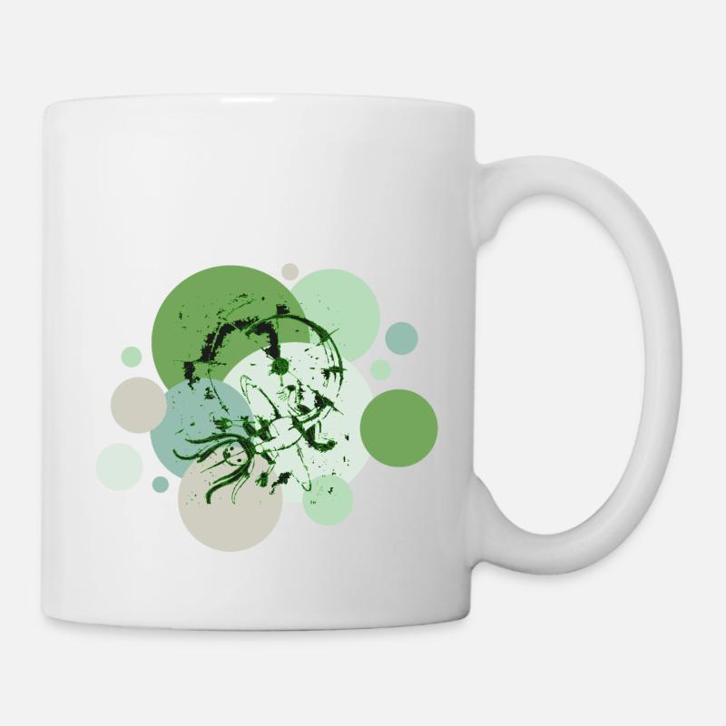 Grünes Axolotl - Tasse - Weiß