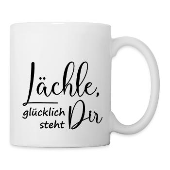 Glücklich steht dir - Tasse - Weiß - Rechts