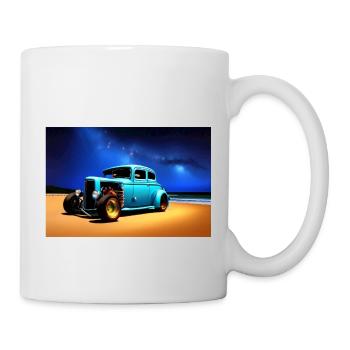 Hot Rod at night - Mug - white - Right