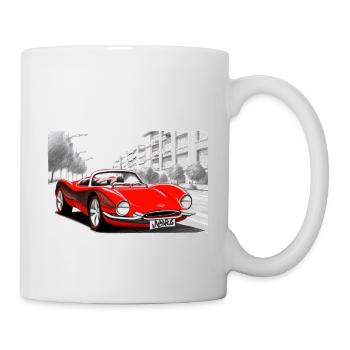 Retro sports car red - Mug - white - Right
