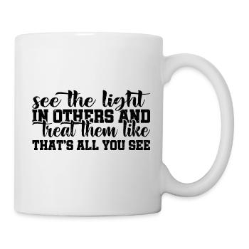 Voir la lumière chez les autres 4 - Mug blanc - blanc - Droite