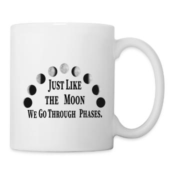 Tout comme la lune nous traversons des phases chemise - Mug blanc - blanc - Droite