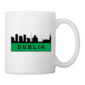 Stadt Dublin - Irland - Tasse - Weiß - Rechts