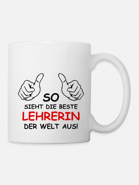 Beste Lehrerin der Welt - Tasse - Weiß