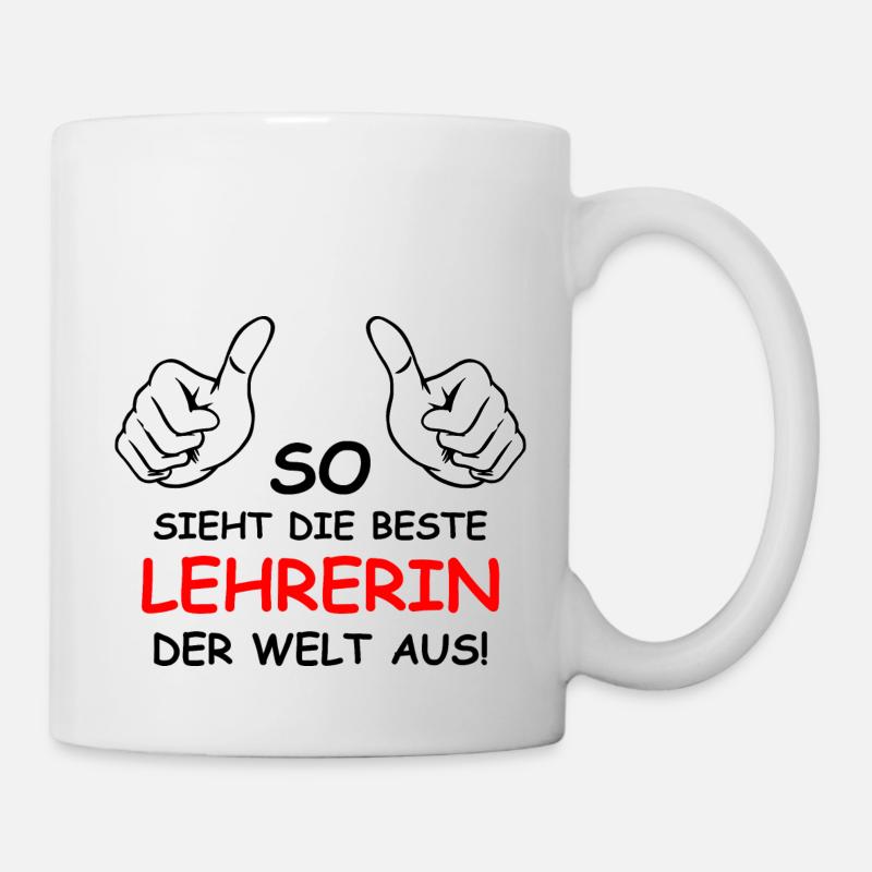 Beste Lehrerin der Welt - Tasse - Weiß