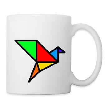 ORIGAMI GRUE - Mug blanc - blanc - Droite