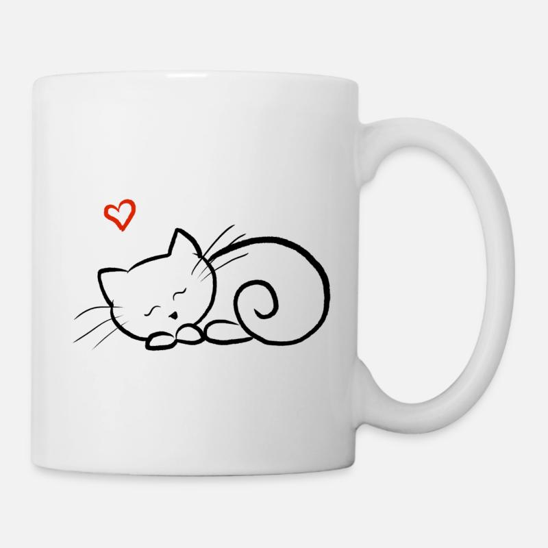 Chaton endormi - Mug blanc - blanc