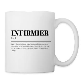 Infirmier: Définition Amusante - Super Cadeau - Mug blanc - blanc - Droite