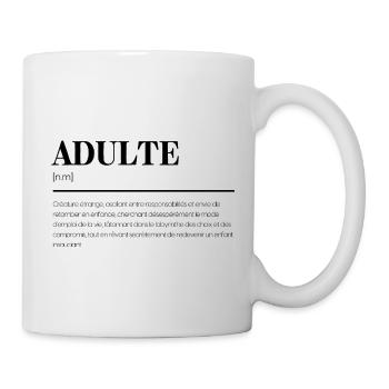 Adulte - Définition humoristique - Cadeau fun - Mug blanc - blanc - Droite