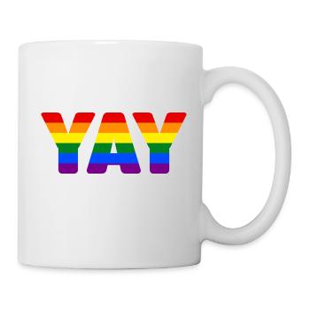 YAY LGBTQ - Tasse - Weiß - Rechts