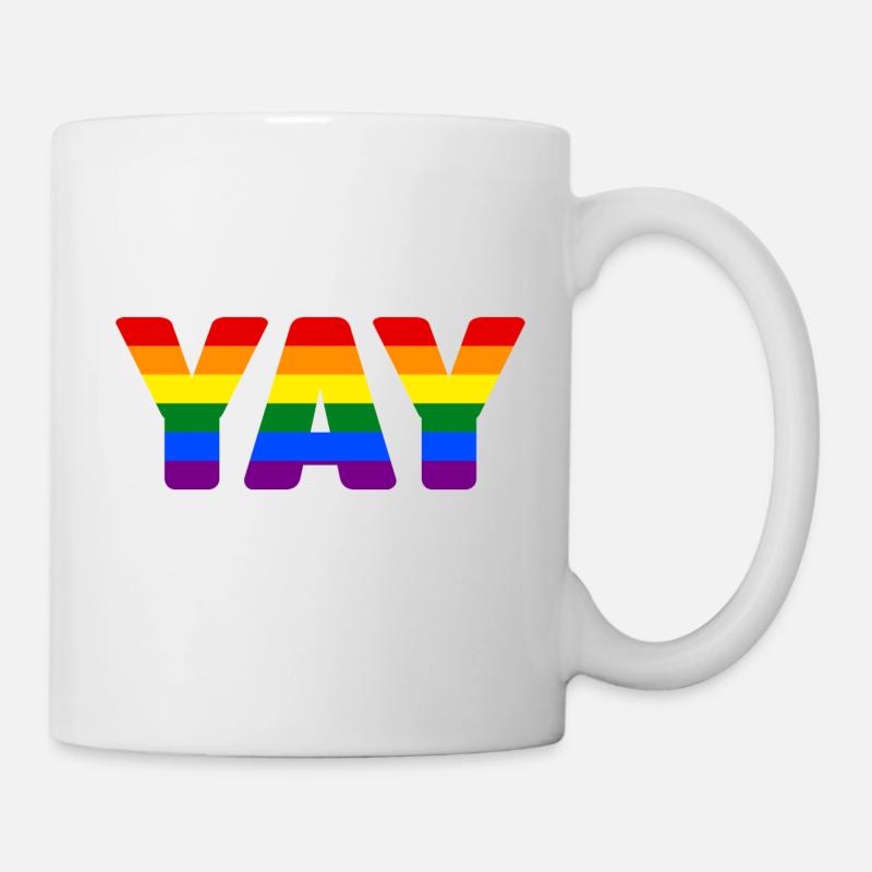 YAY LGBTQ - Mug blanc - blanc