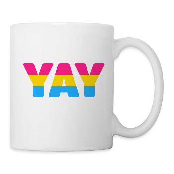 Pansexuell YAY - Tasse - Weiß - Rechts