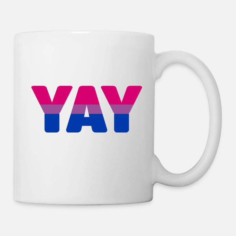 YAY bisexual - Mug - white