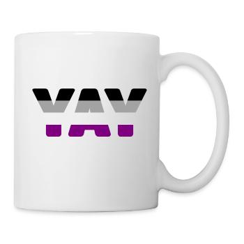 YAY asexuell - Tasse - Weiß - Rechts