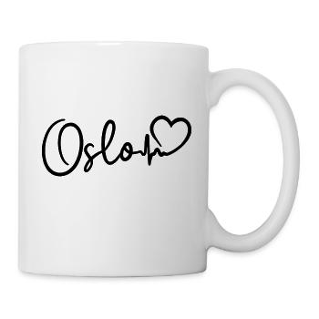 Oslo Herzschlag - Tasse - Weiß - Rechts