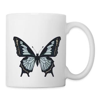Einfacher Schmetterling Minimalistisch Schmetterling Minimalistisch - Tasse - Weiß - Rechts