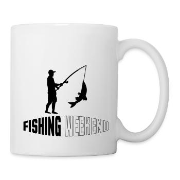 Week-end de pêche - Mug blanc - blanc - Droite